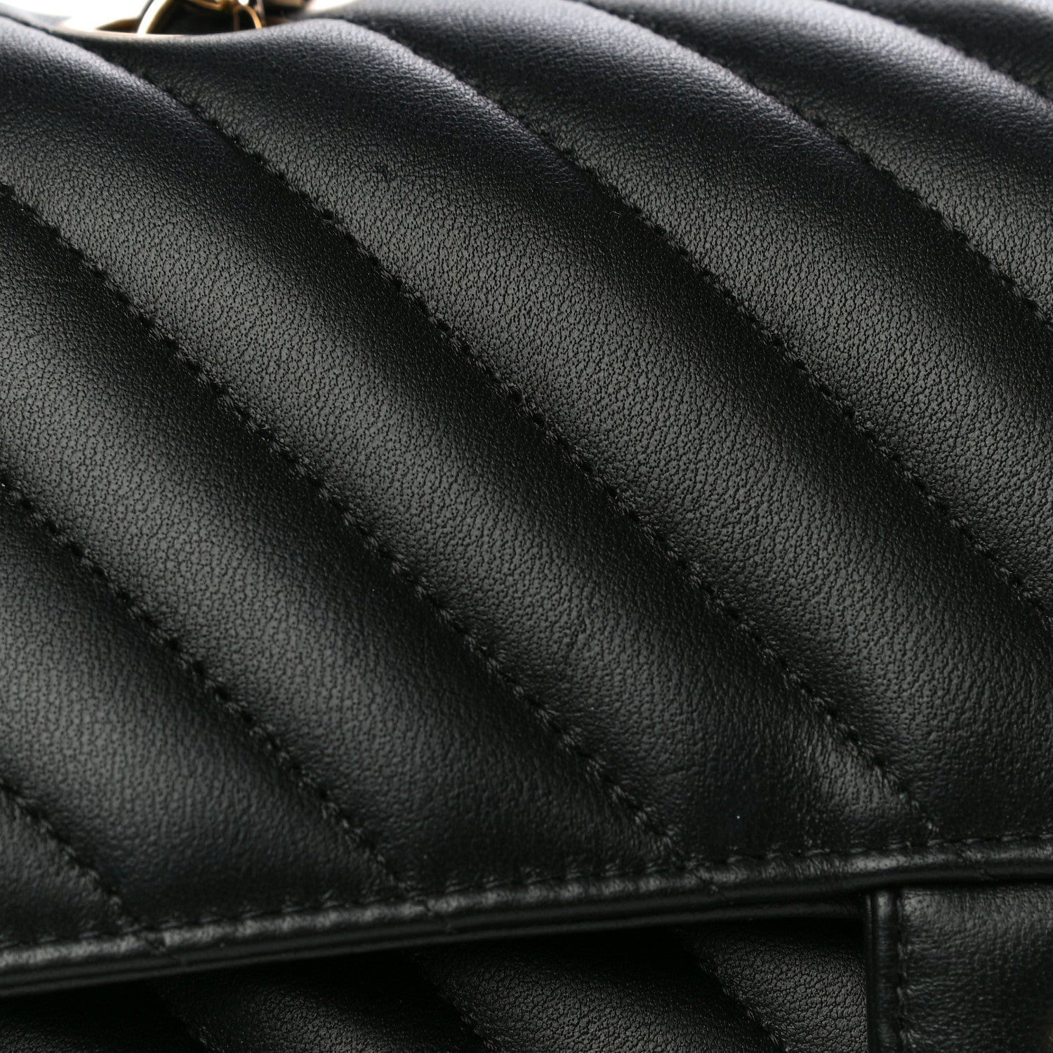 Chanel Lambskin Chevron Quilted Small Double Flap Black 13 of 14