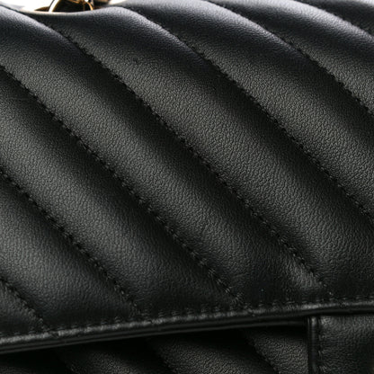 Chanel Lambskin Chevron Quilted Small Double Flap Black 13 of 14