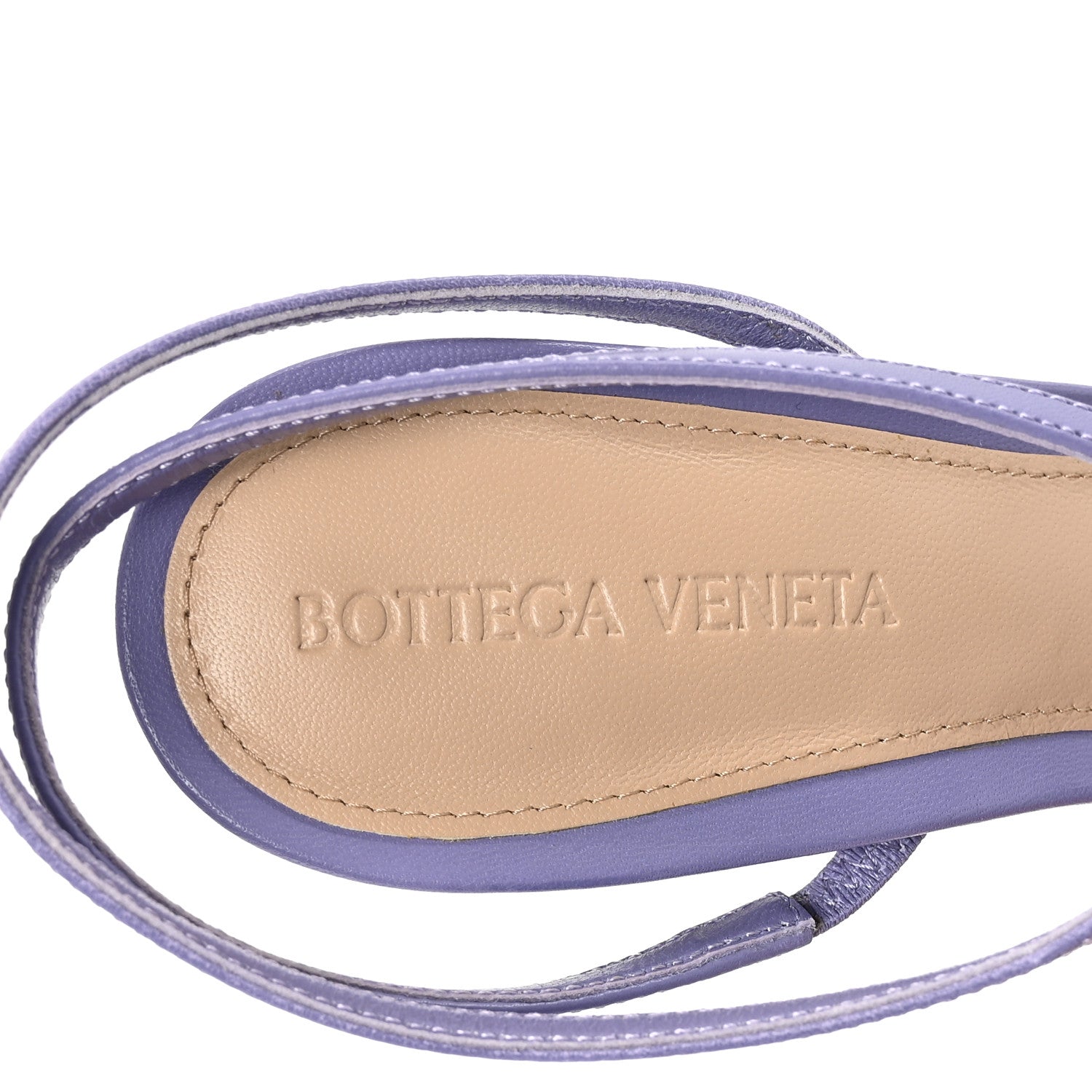 Bottega Veneta Lambskin Studded Stretch Multi Strap 90mm Sandals 37 Lavender 8 of 8
