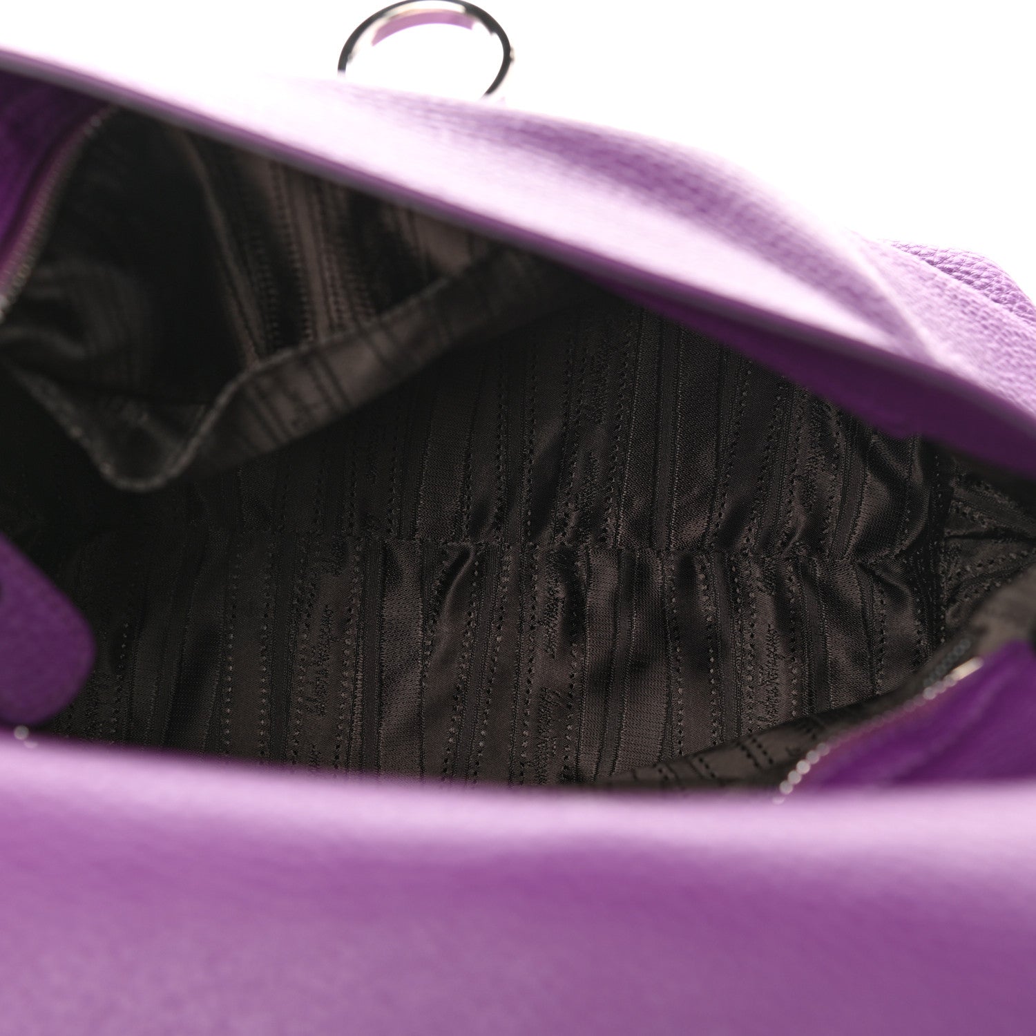 Salvatore Ferragamo Grained Calfskin Sofia Satchel Purple 5 of 10