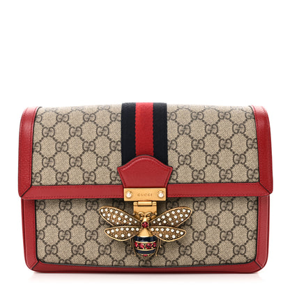 Gucci GG Supreme Monogram Medium Queen Margaret Shoulder Bag Red 1 of 10