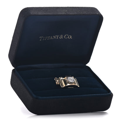 Tiffany 18K Yellow White Gold Diamond Camera Charm 4 of 4