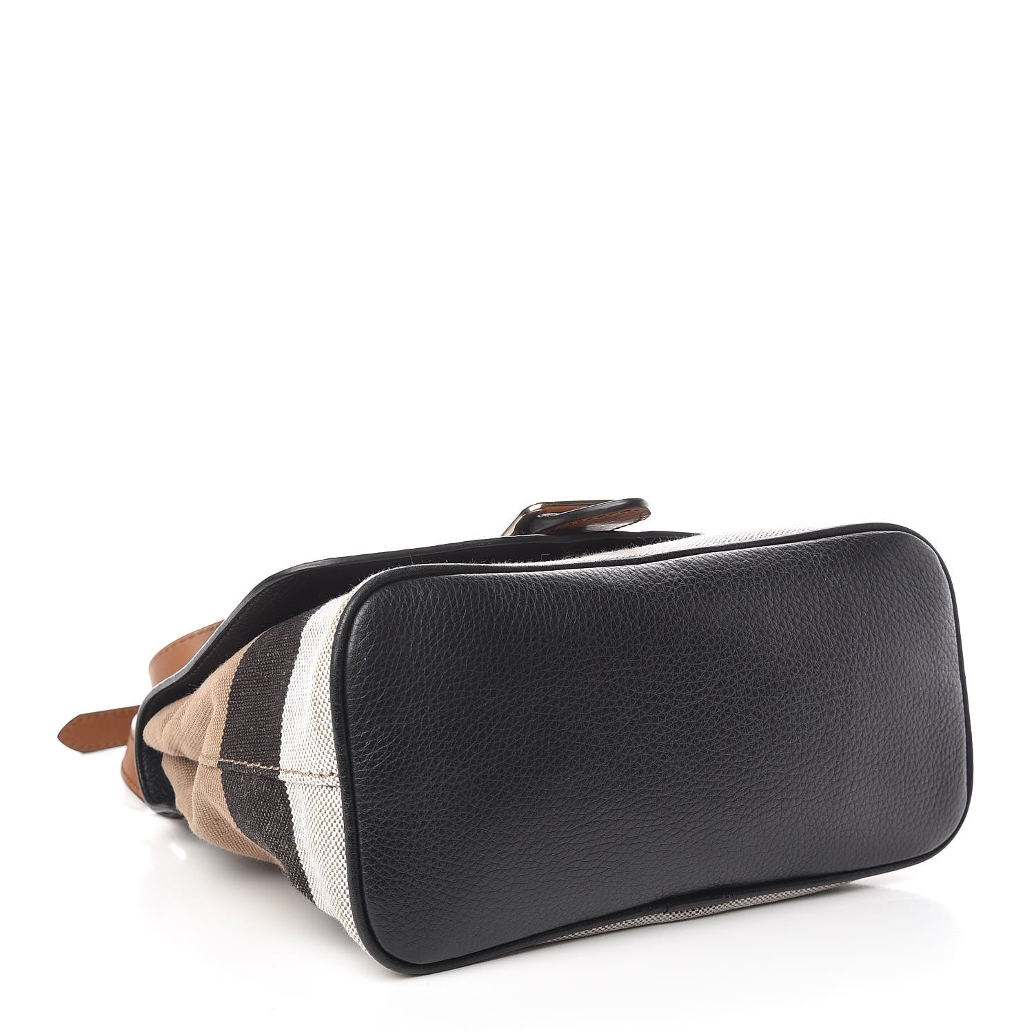 Burberry Mega Check Grainy Calfskin Gowan Messenger Bag Black 4 of 10