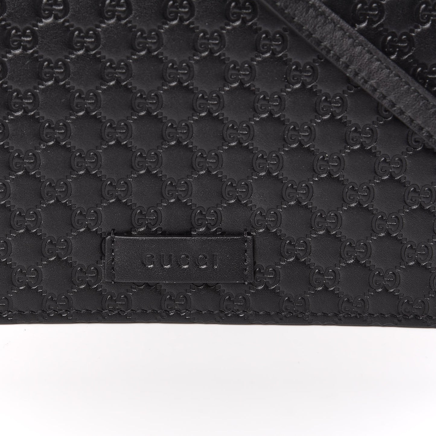 Microguccissima Crossbody Wallet Black