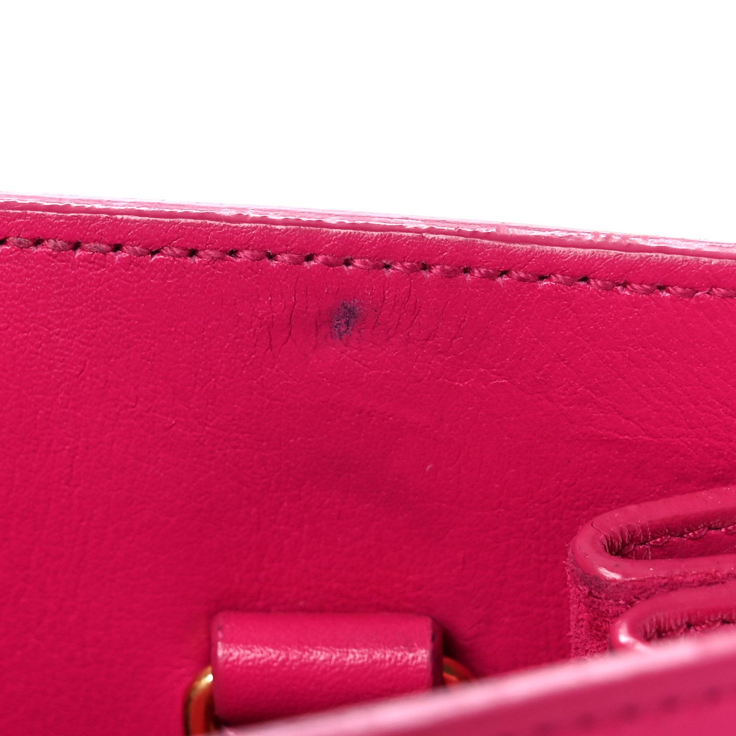 Saint Laurent Calfskin Nano Sac De Jour Lipstick Fuchsia 9 of 9