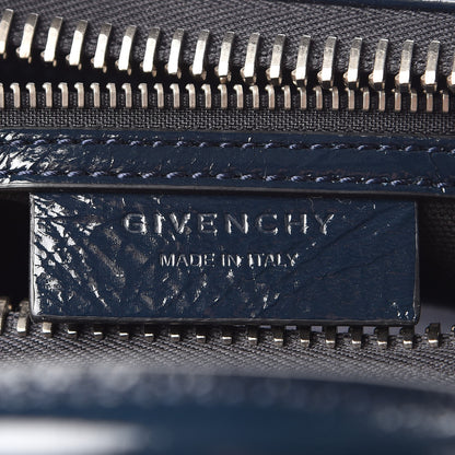 Givenchy Crinkled Patent Deerskin Small Antigona Deep Blue 6 of 9