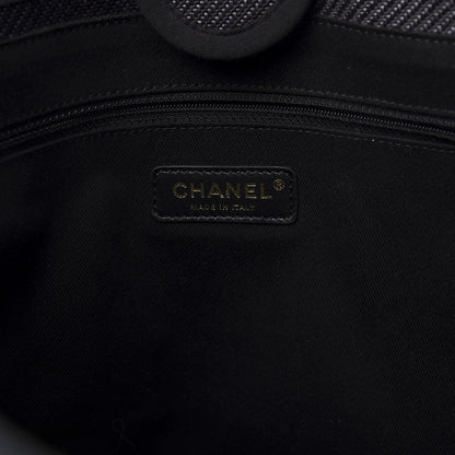 Chanel Mixed Fibers Calfskin Small Deauville Tote Black 8 of 10