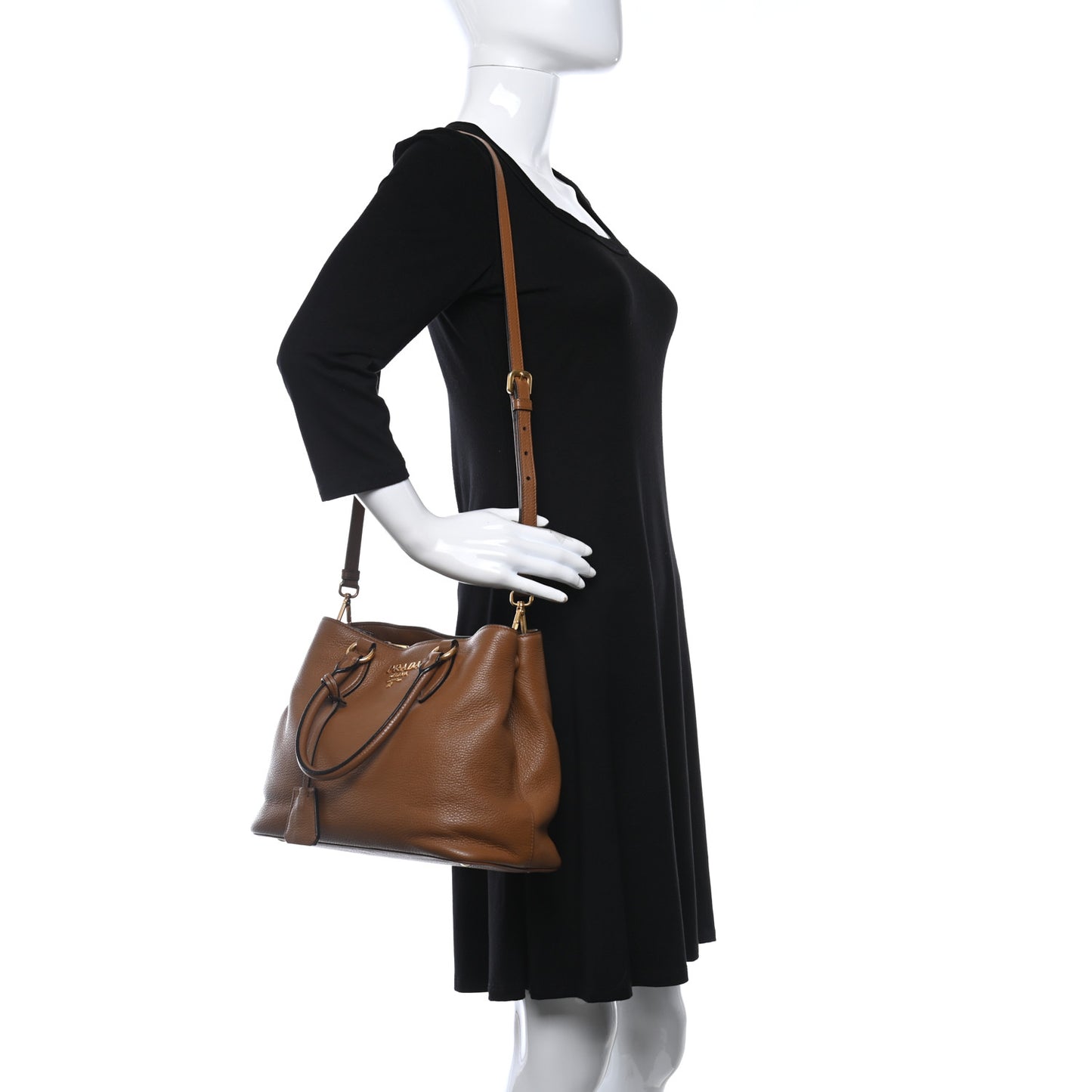 Vitello Phenix Top Handle Bag Cannella