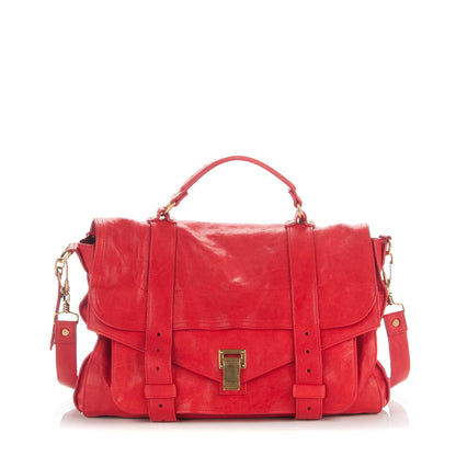 Proenza Schouler Lambskin Large PS1 Satchel Bright Red 1 of 14