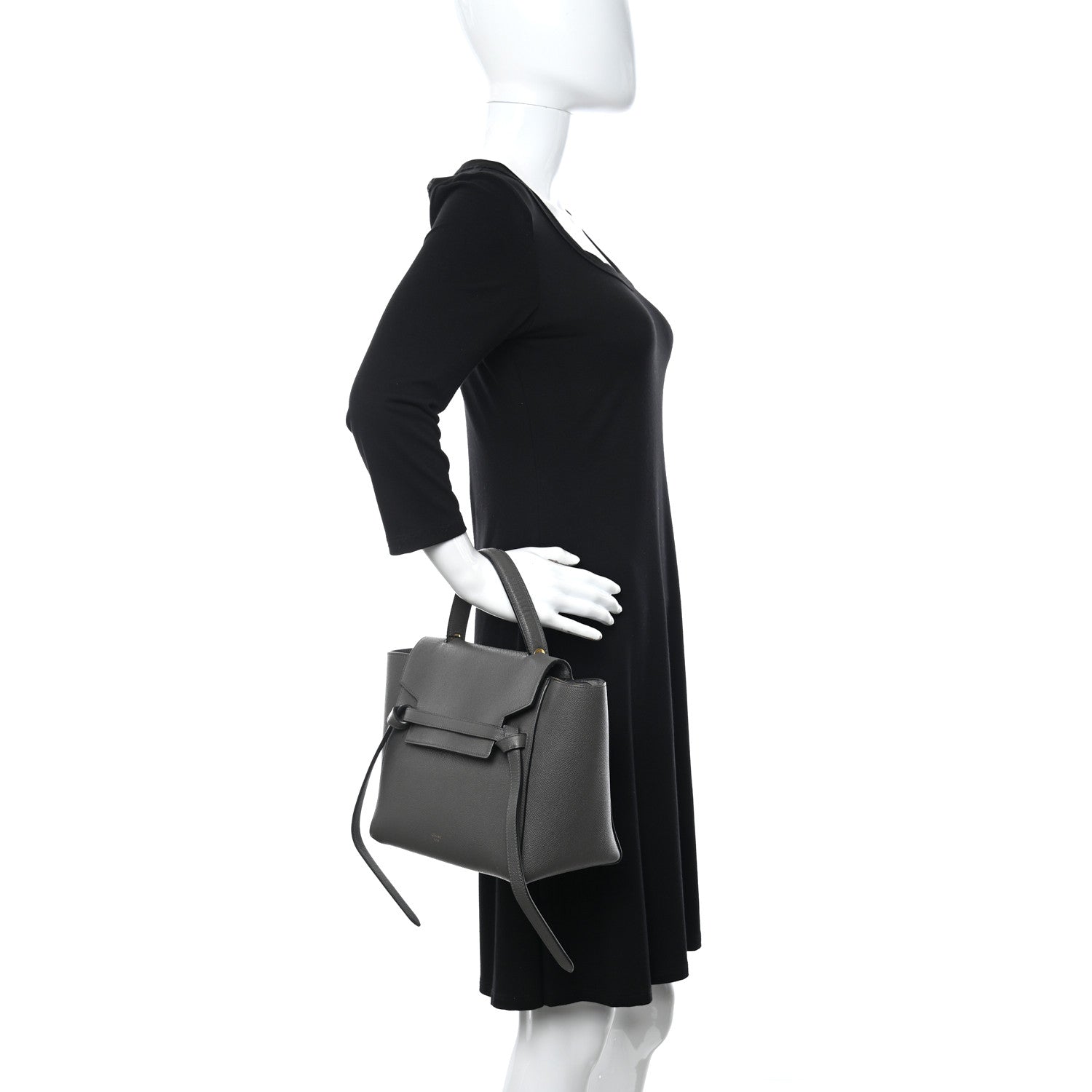 Celine Grained Calfskin Micro Belt Bag Grey 2 of 16