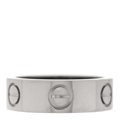 Cartier 18K White Gold 5.5mm LOVE Ring 48 4.5 3 of 4