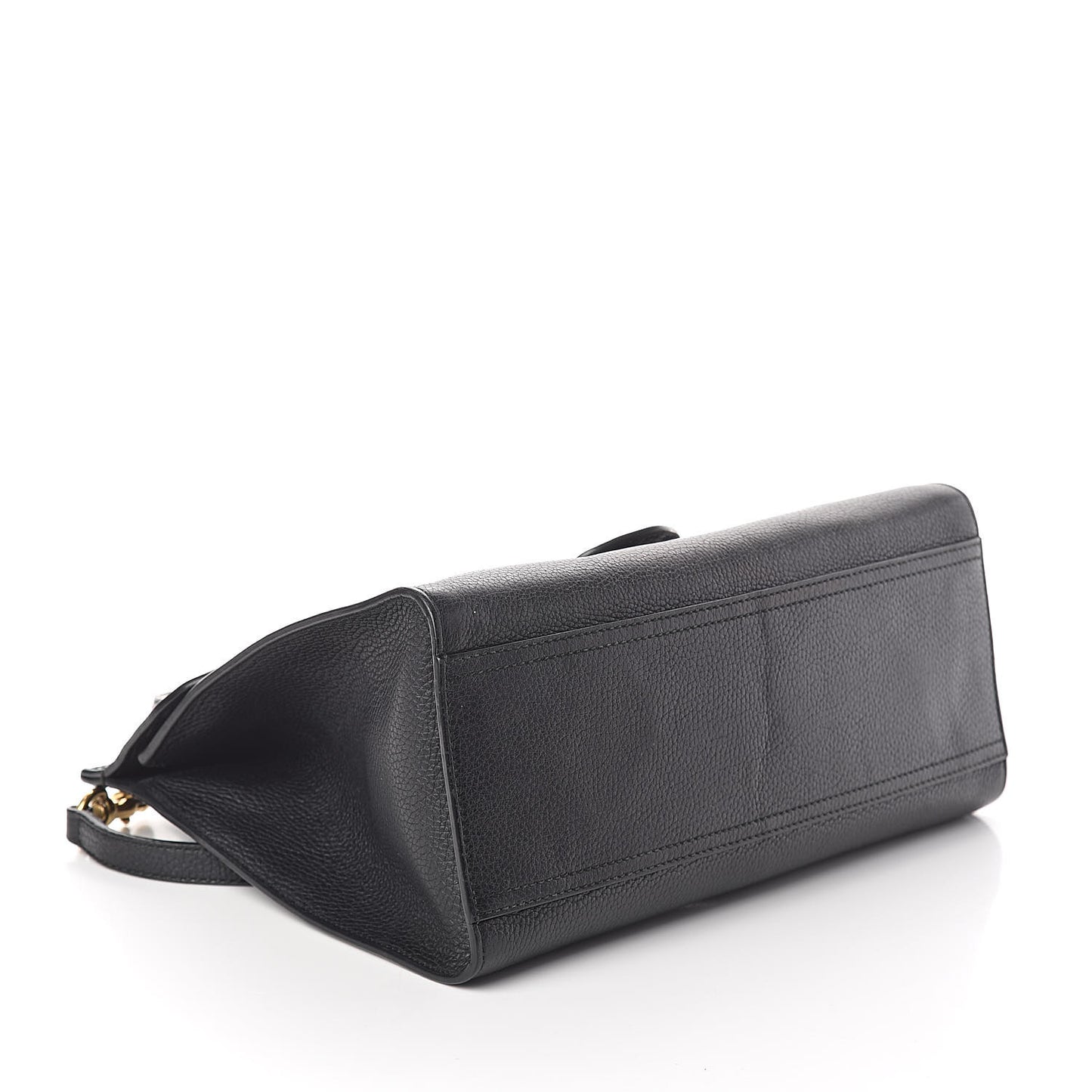 Calfskin Small GG Marmont Top Handle Bag Black