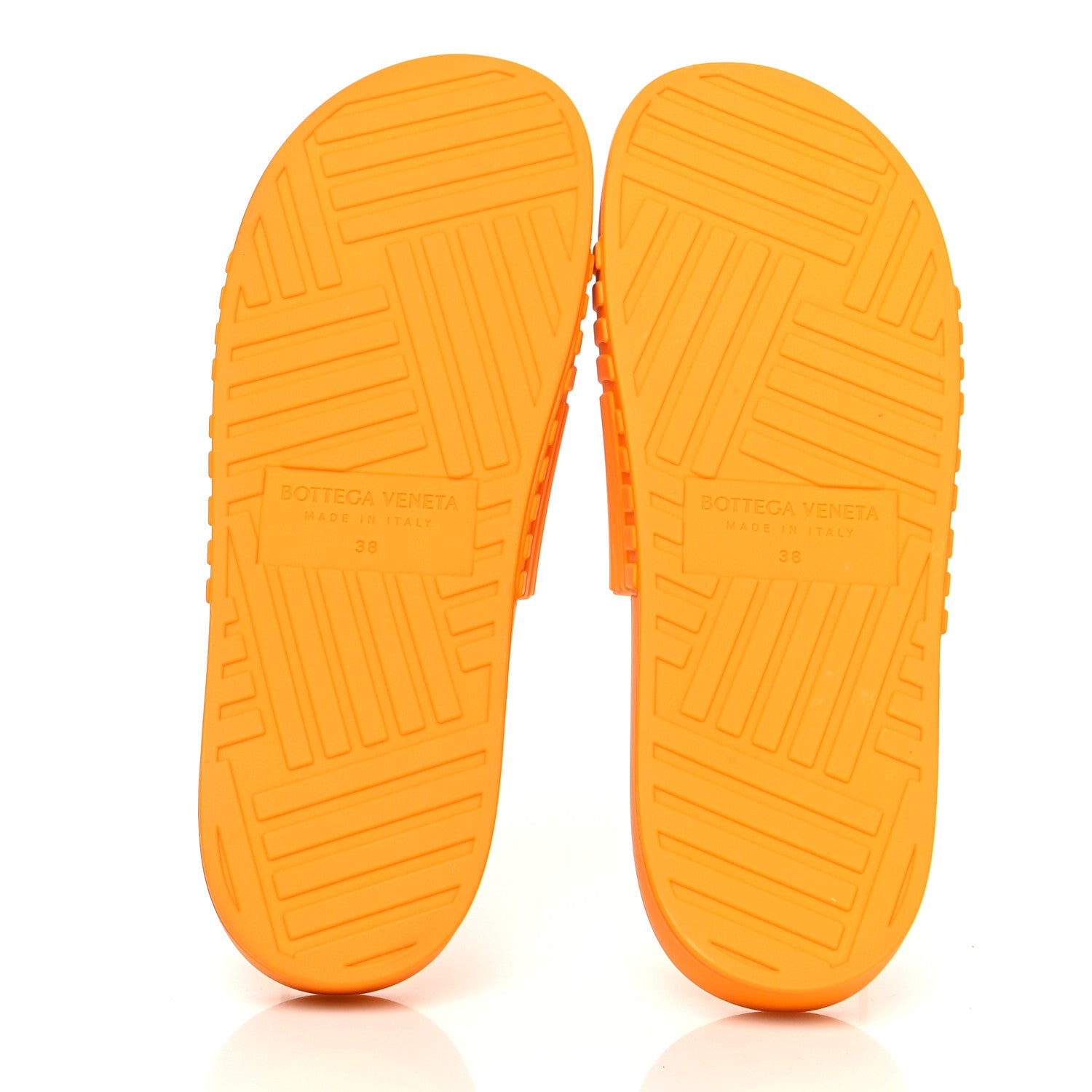 Bottega Veneta Rubber The Slider Sandals 38 Tangerine 5 of 7