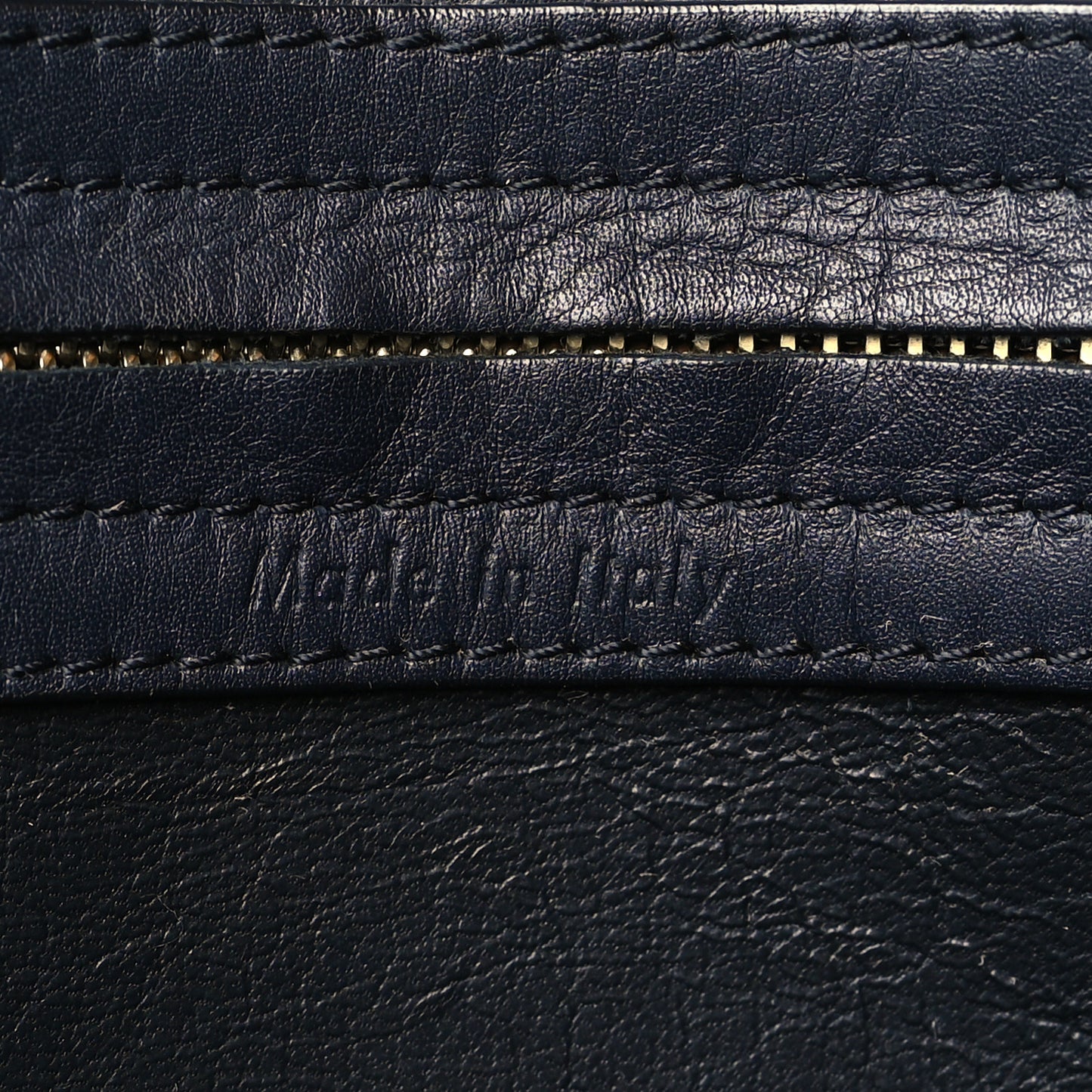 Crocodile Embossed Calfskin Medium Phantom Luggage Navy Blue