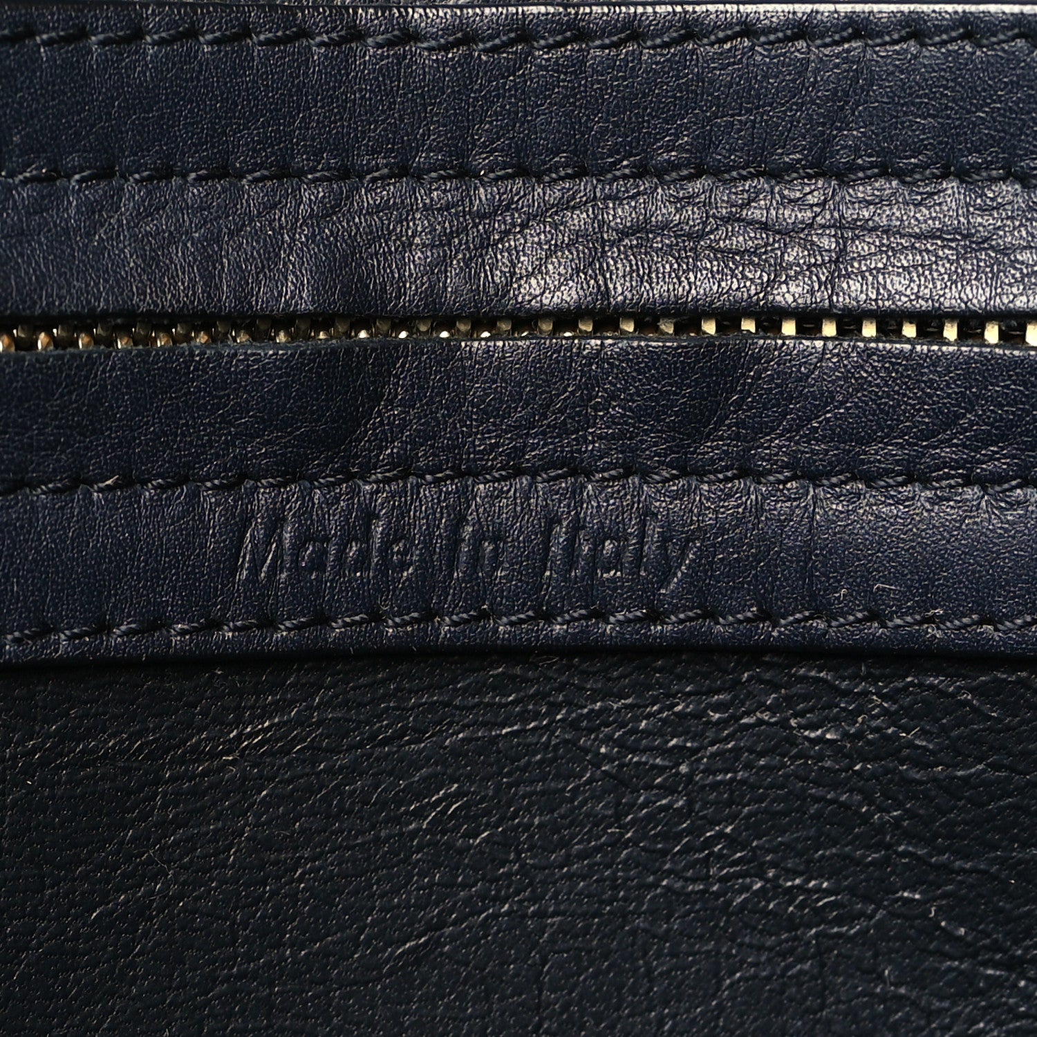 Celine Crocodile Embossed Calfskin Medium Phantom Luggage Navy Blue 7 of 11