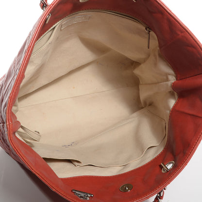 Chanel Calfskin Quilted In the Business North South Tote Red 6 of 8
