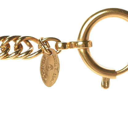 Chanel CC Quilted Loupe Chain Necklace Gold 4 of 5