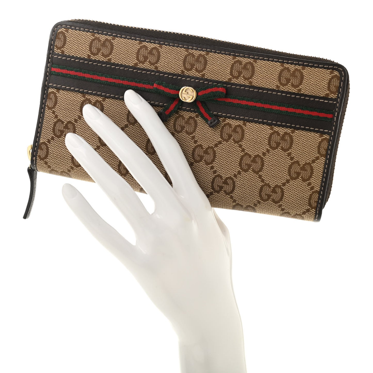 Monogram Princy Zip Around Wallet Dark Brown