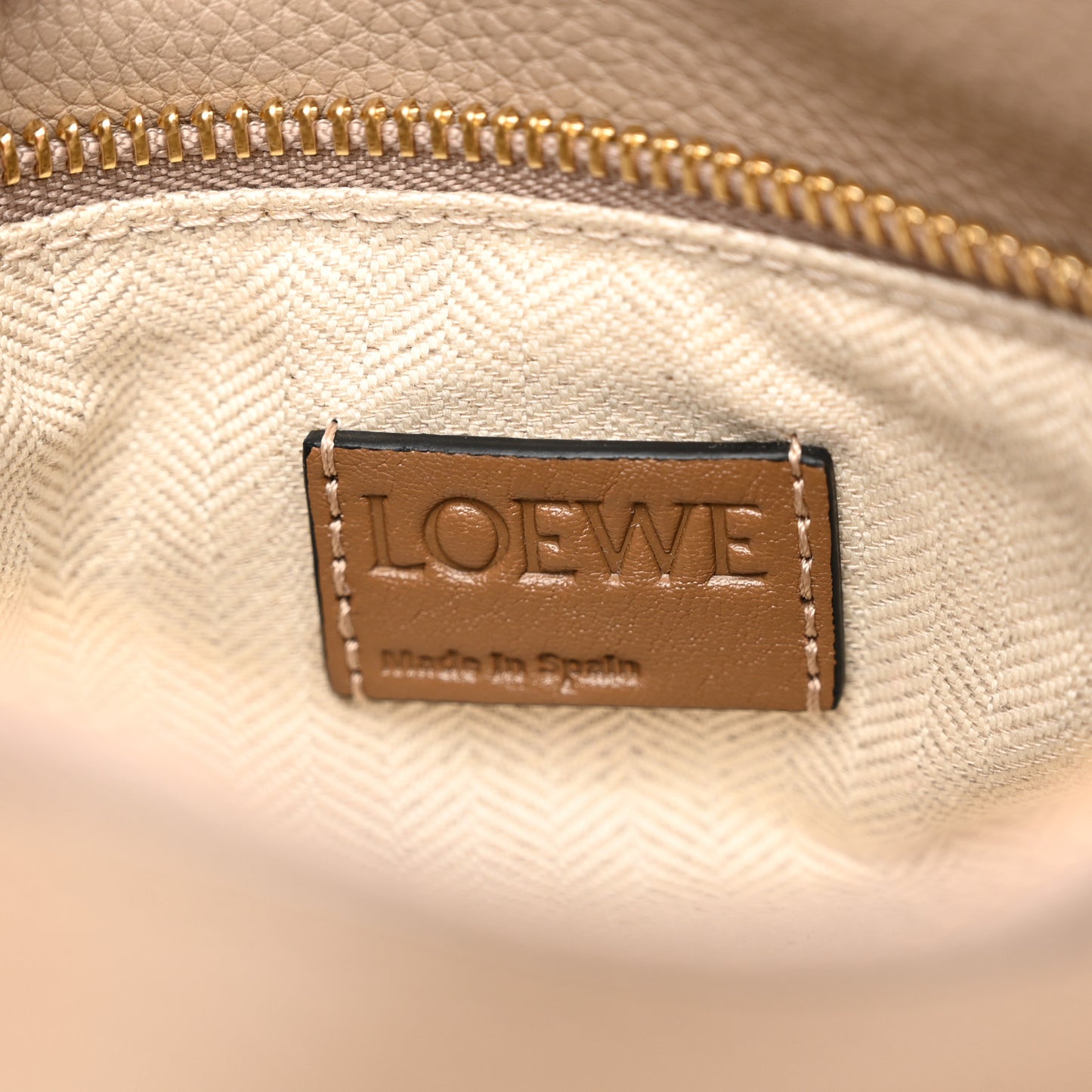 Grained Calfskin Small Puzzle Bag Sand Mink