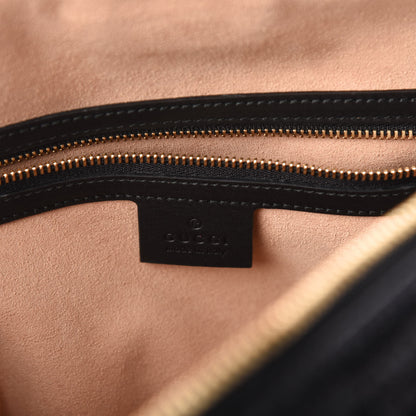 Gucci Suede Patent GG Web Medium Ophidia Top Handle Dome Bag Black 7 of 9