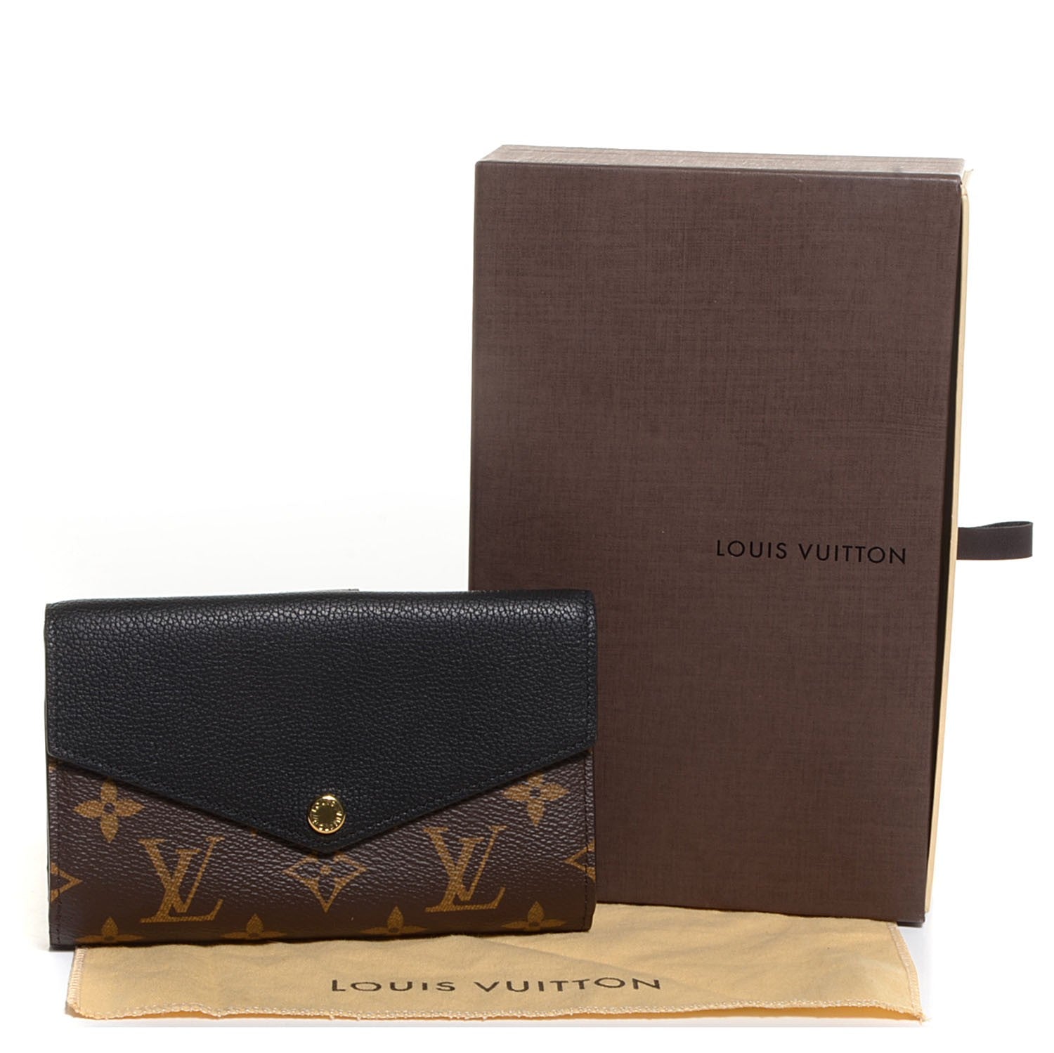Louis Vuitton Monogram Pallas Compact Wallet Black 5 of 8
