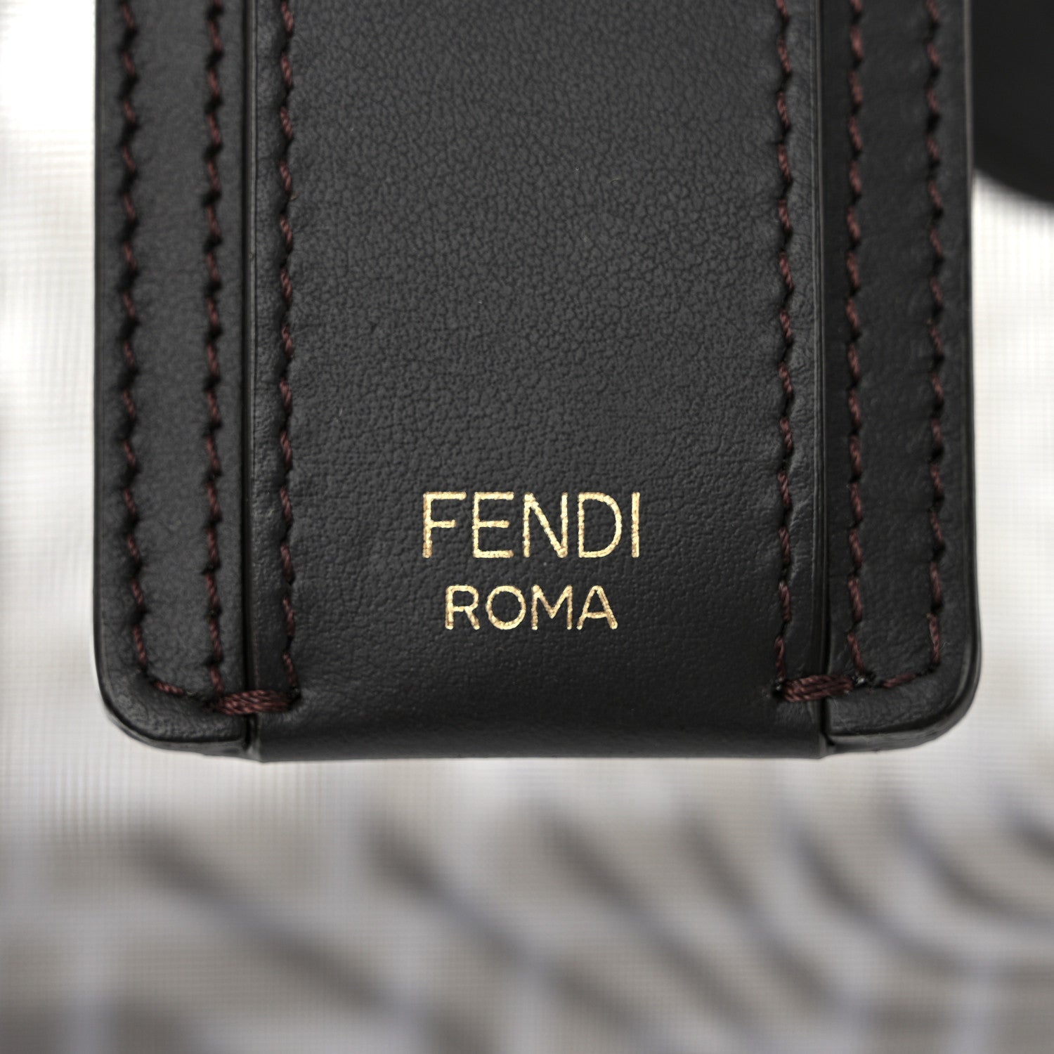 Fendi Mesh Vitello Century FF 1974 Mini Peekaboo Defender Cover Azzurro Black Ebano 6 of 10