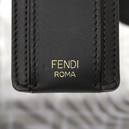 Fendi Mesh Vitello Century FF 1974 Mini Peekaboo Defender Cover Azzurro Black Ebano 6 of 10