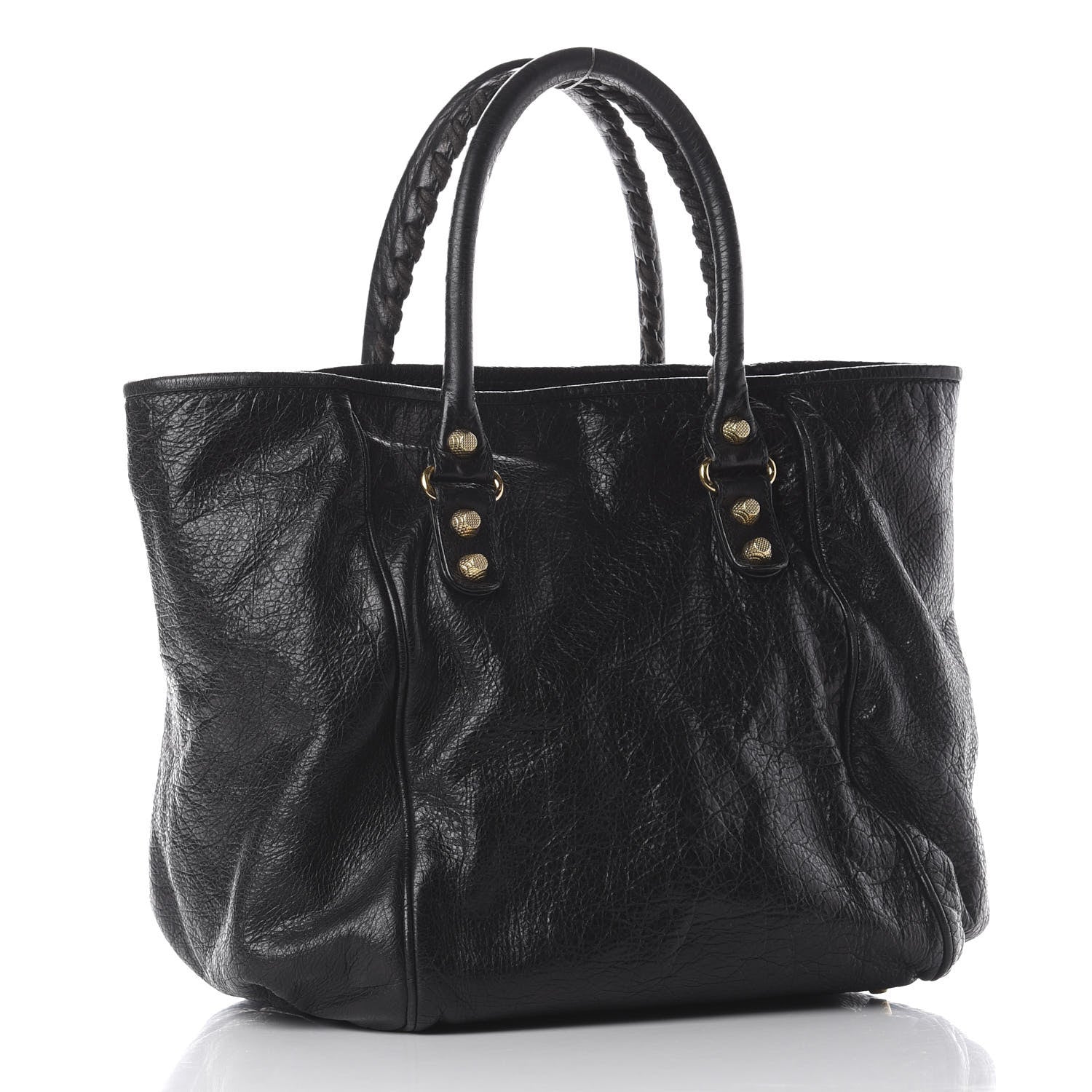 Balenciaga Agneau Giant 12 Gold Hardware S Sunday Tote Black 2 of 10