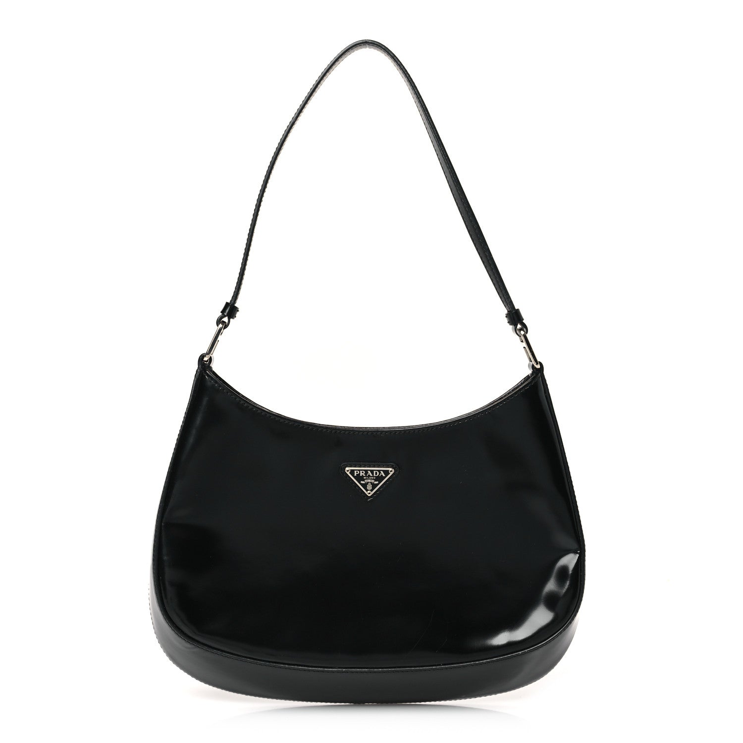 Prada Spazzolato Cleo Shoulder Bag Black 1 of 8