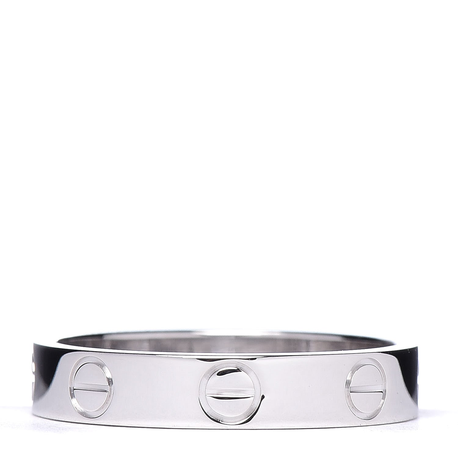 Cartier 18K White Gold 3.5mm LOVE Wedding Band Ring 51 5.75 1 of 5