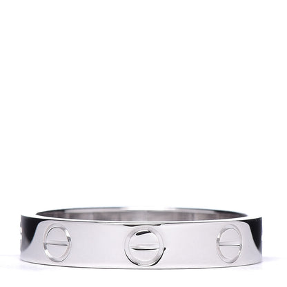 Cartier 18K White Gold 3.5mm LOVE Wedding Band Ring 51 5.75 1 of 5