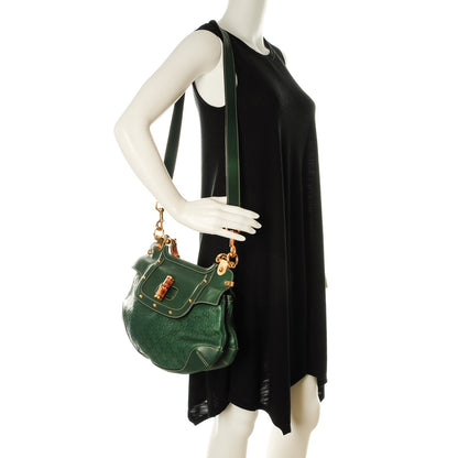 Gucci Guccissima Peggy Bamboo Top Handle Bag Green 2 of 7