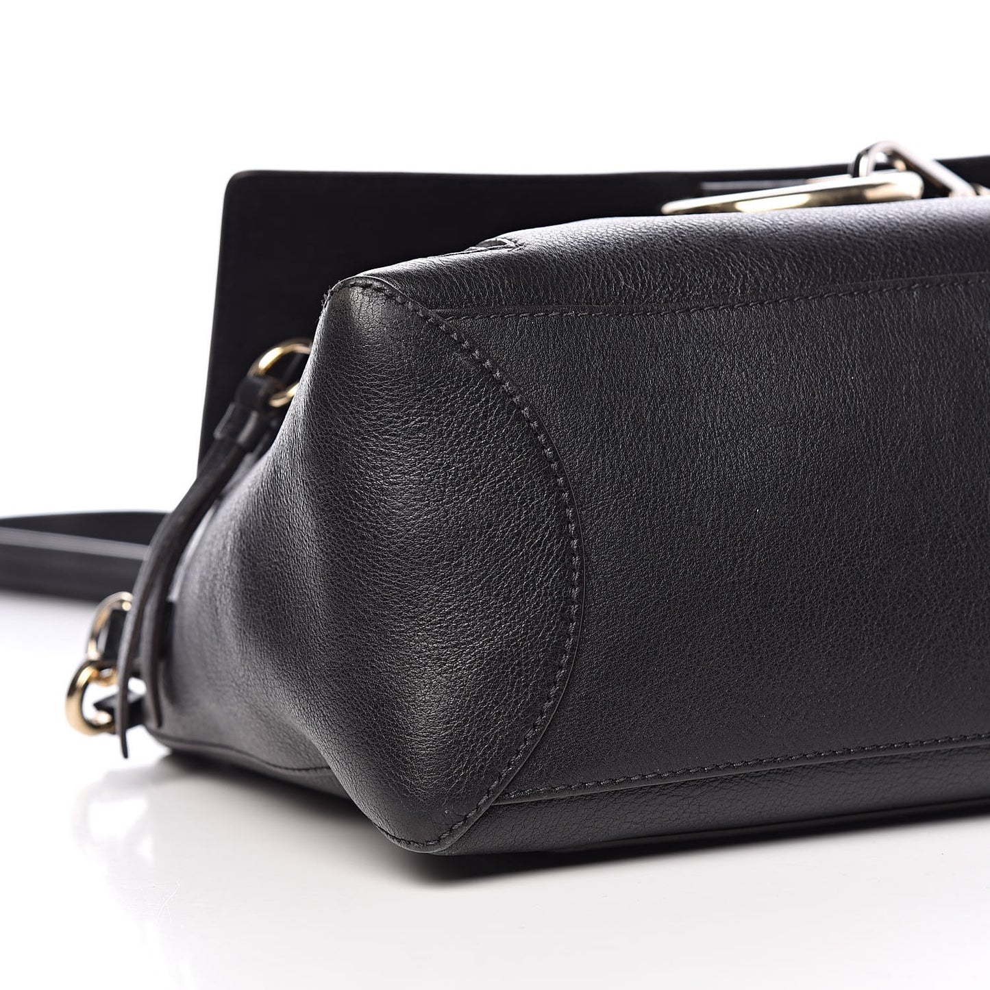 Calfskin Medium Faye Day Shoulder Bag Black