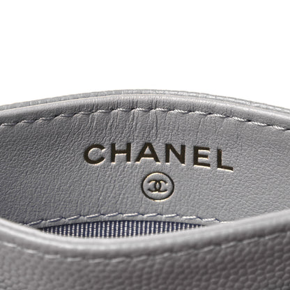 Chanel Caviar Quilted Card Holder Grey 7 of 8