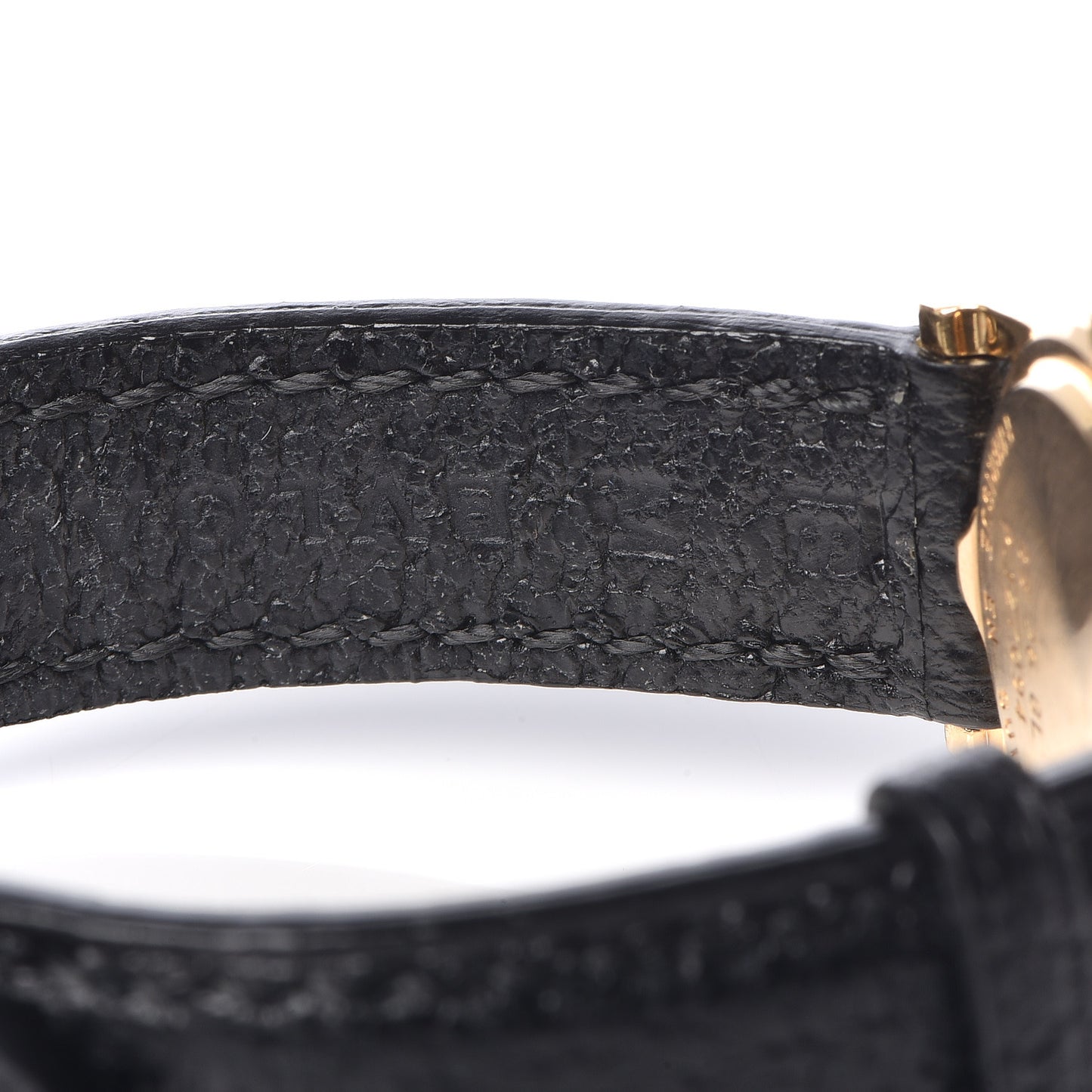 18K Yellow Gold Calfskin 26mm Quartz Watch Black