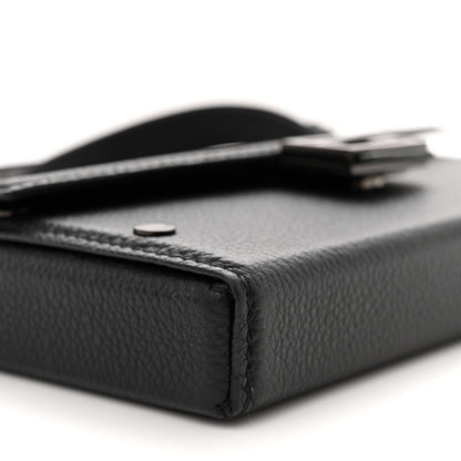 Fendi Vitello Cher Baguette Soft Trunk Phone Pouch Black 9 of 13