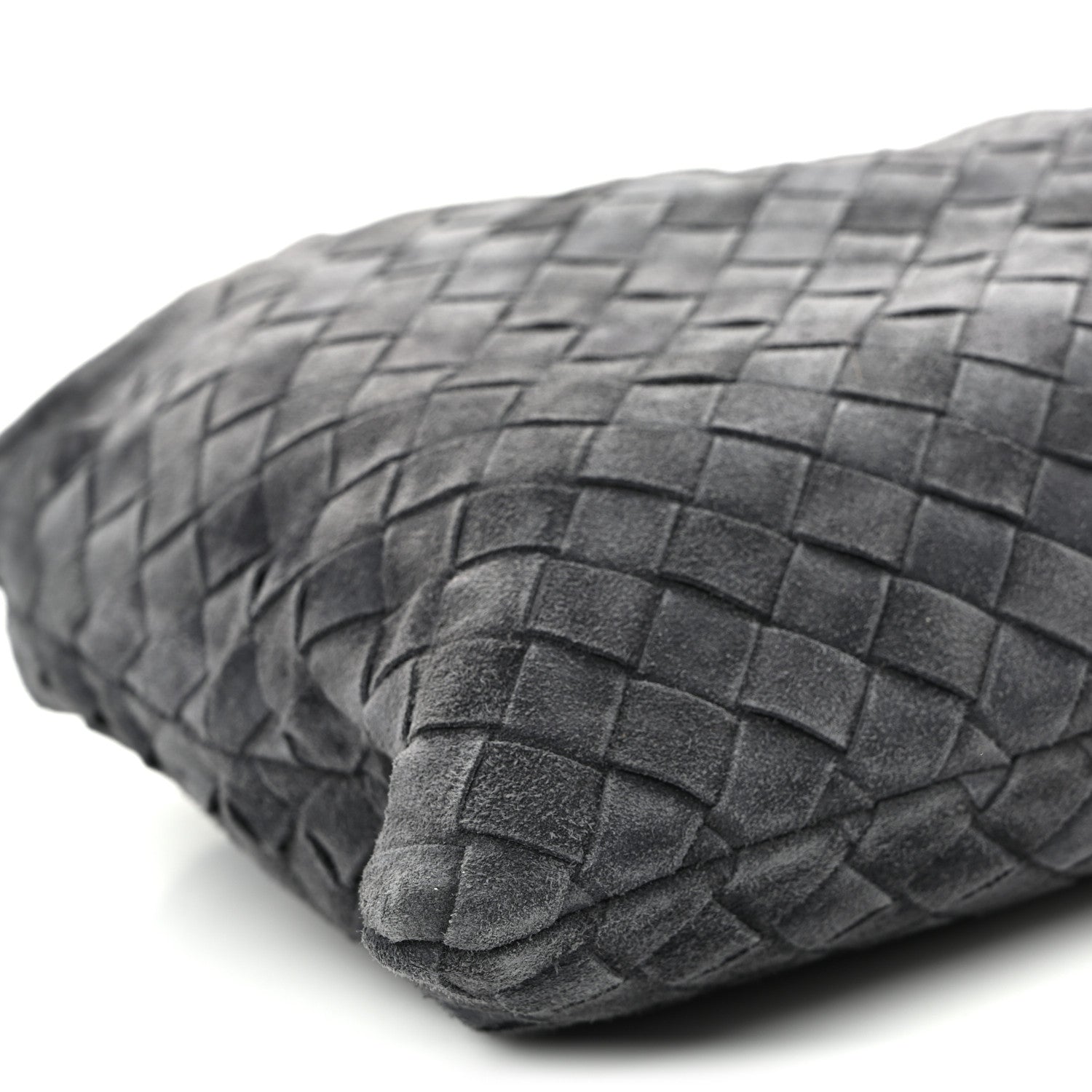 Bottega Veneta Suede Calfskin Intrecciato Medium Dustbag Grey 8 of 9