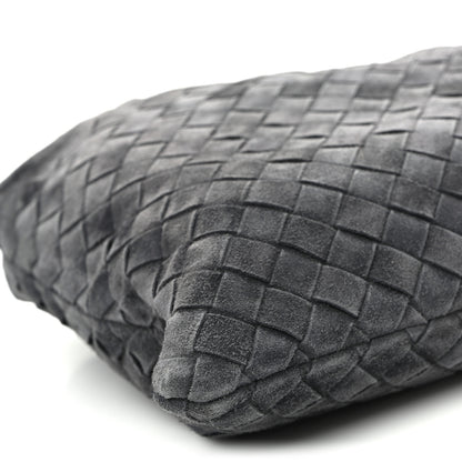 Bottega Veneta Suede Calfskin Intrecciato Medium Dustbag Grey 8 of 9