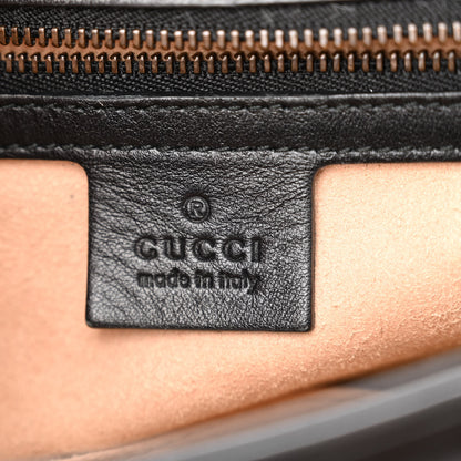 Gucci Calfskin Matelasse Small GG Marmont Top Handle Shoulder Bag Black 6 of 10