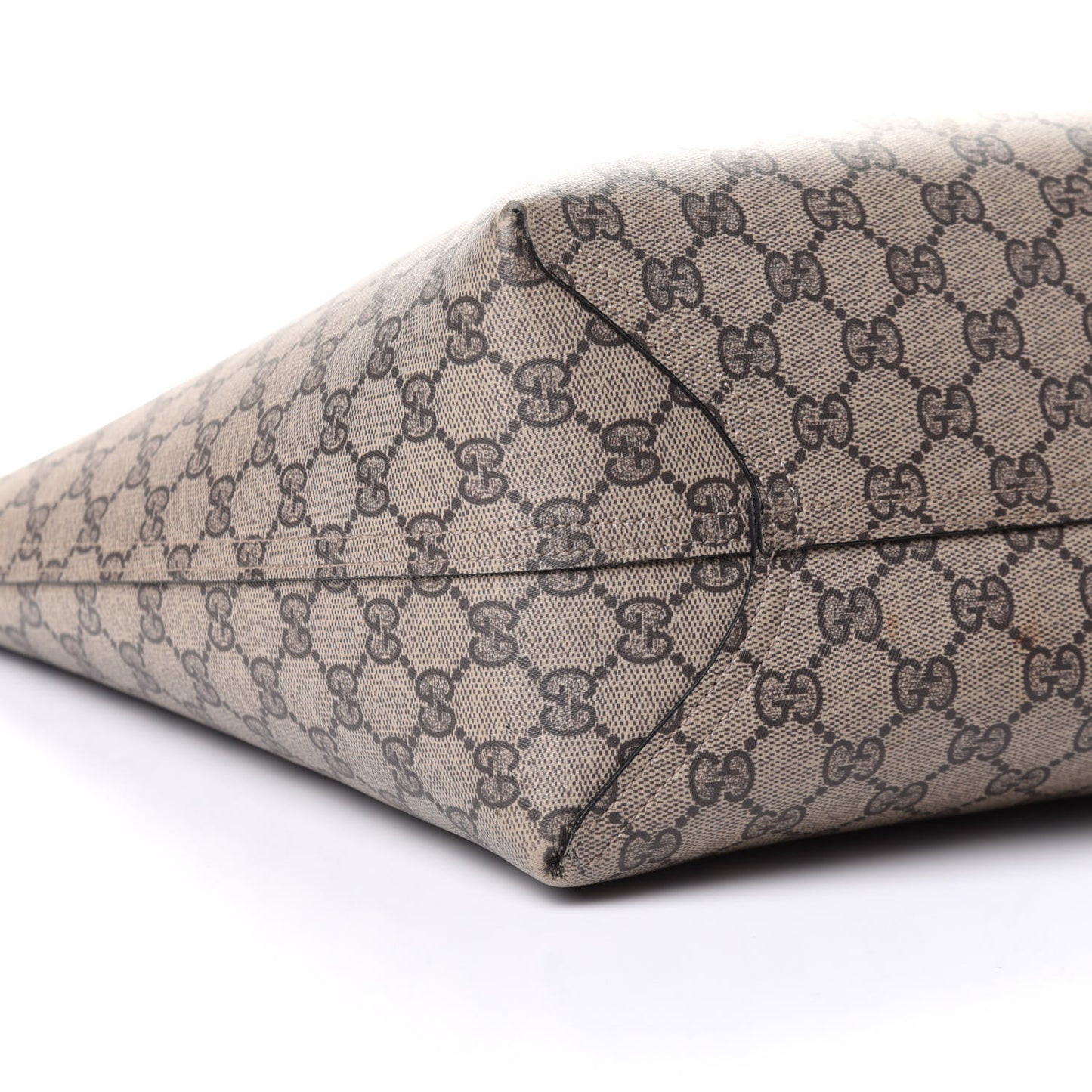 GG Supreme Monogram Large Reversible Tote Beige Black