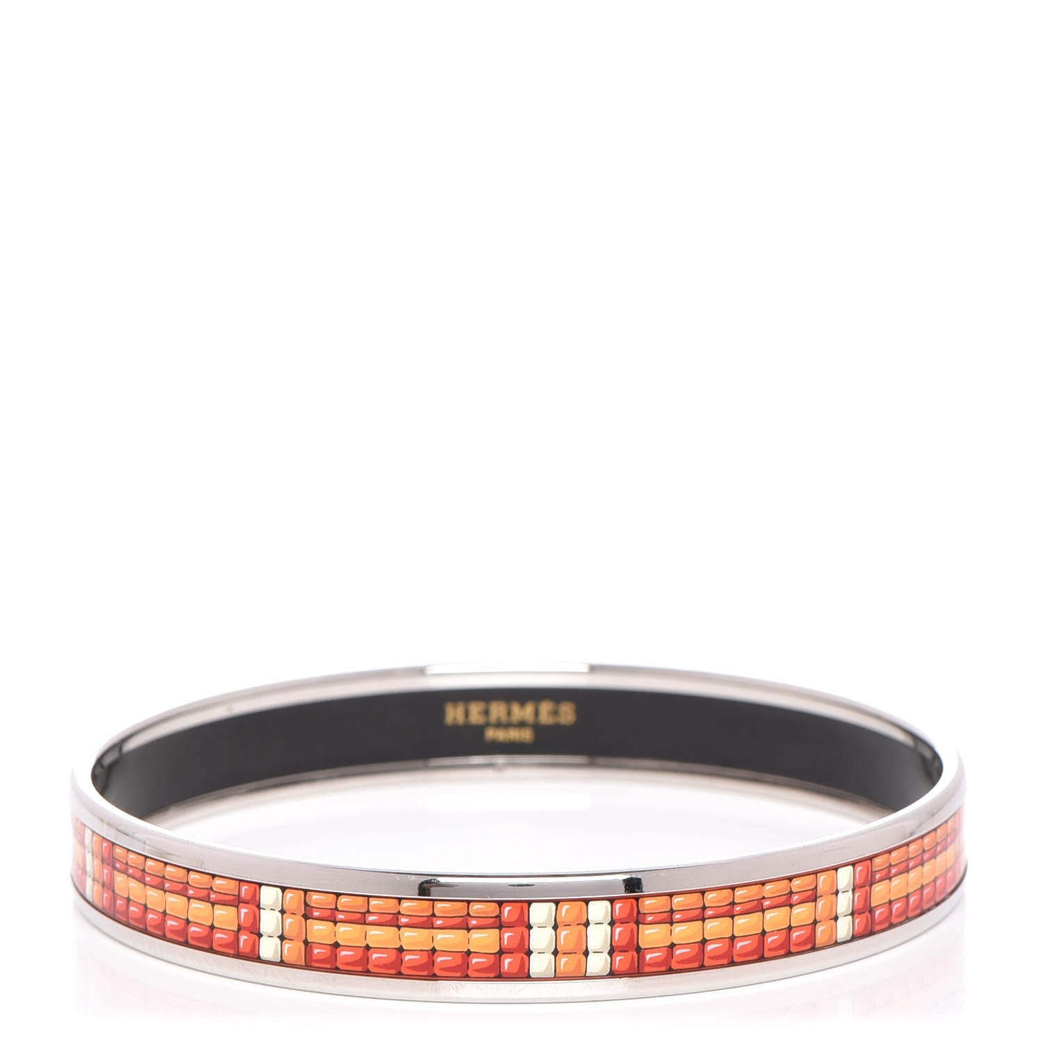 Hermes Enamel Printed Narrow Bracelet 70 1 of 7