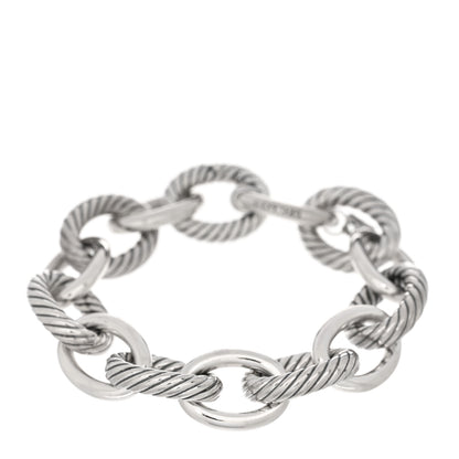 David Yurman Sterling Silver 17mm Large Oval Link Bracelet 1 of 3
