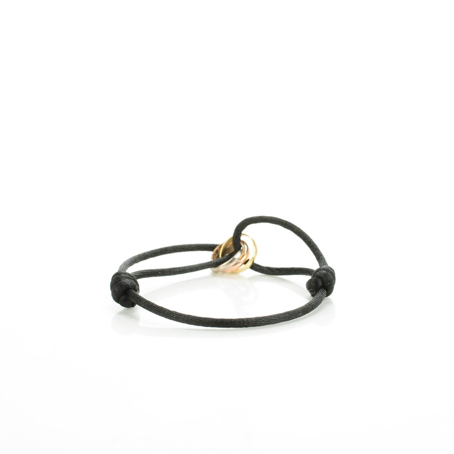 Cartier 18k Pink Yellow White Gold Trinity Adjustable Cord Bracelet 3 of 7