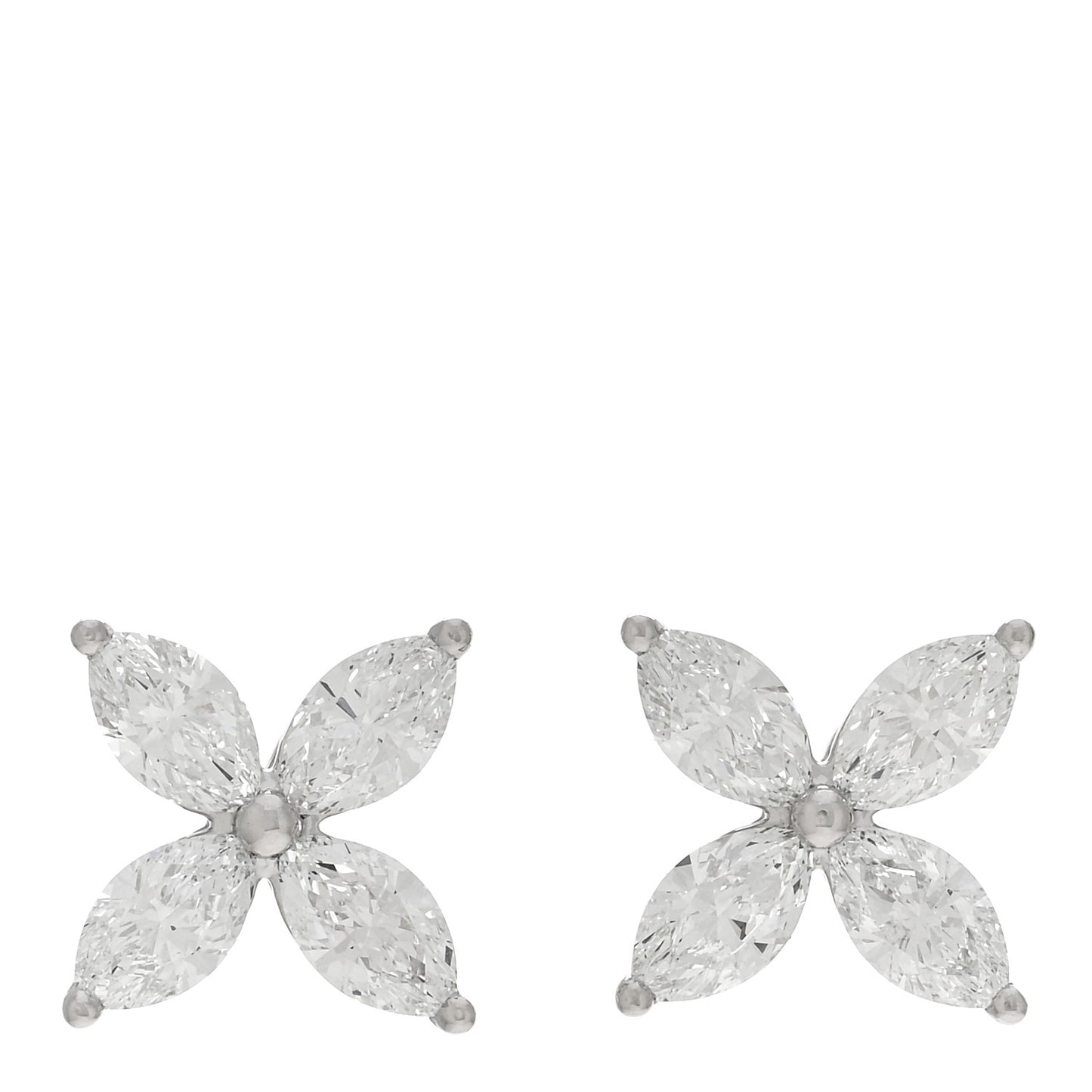 Platinum Diamond Large Victoria Earrings