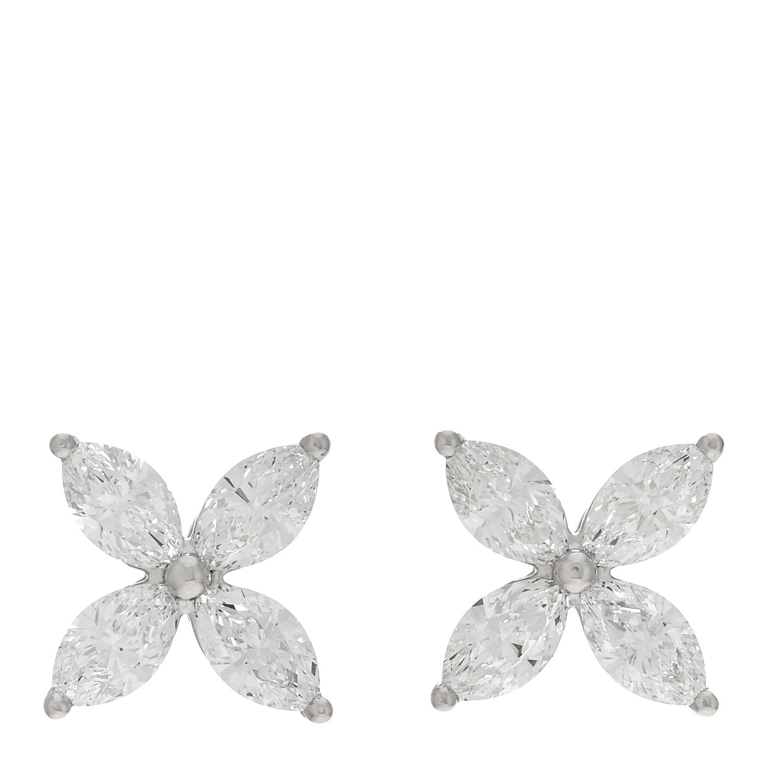 Tiffany Platinum Diamond Large Victoria Earrings 1 of 5