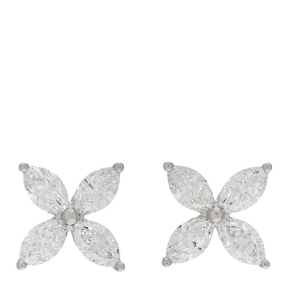 Tiffany Platinum Diamond Large Victoria Earrings 1 of 5