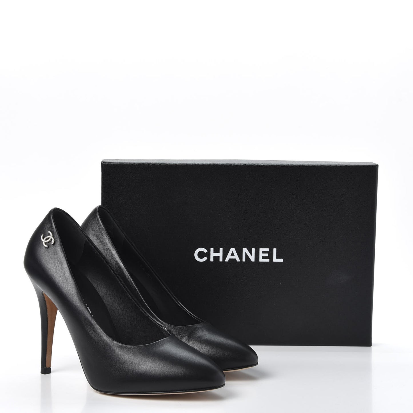 Lambskin CC Pumps 37.5 Black
