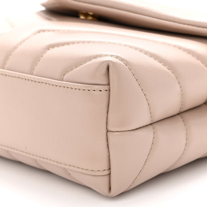 Saint Laurent Calfskin Y Quilted Monogram Toy Loulou Crossbody Bag Nude Powder 11 of 11