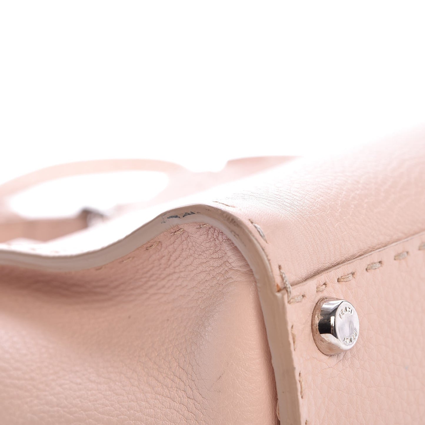 Cuoio Romano Selleria Bi-Color Medium Peekaboo Iconic Satchel Rosa Plaster Pesca