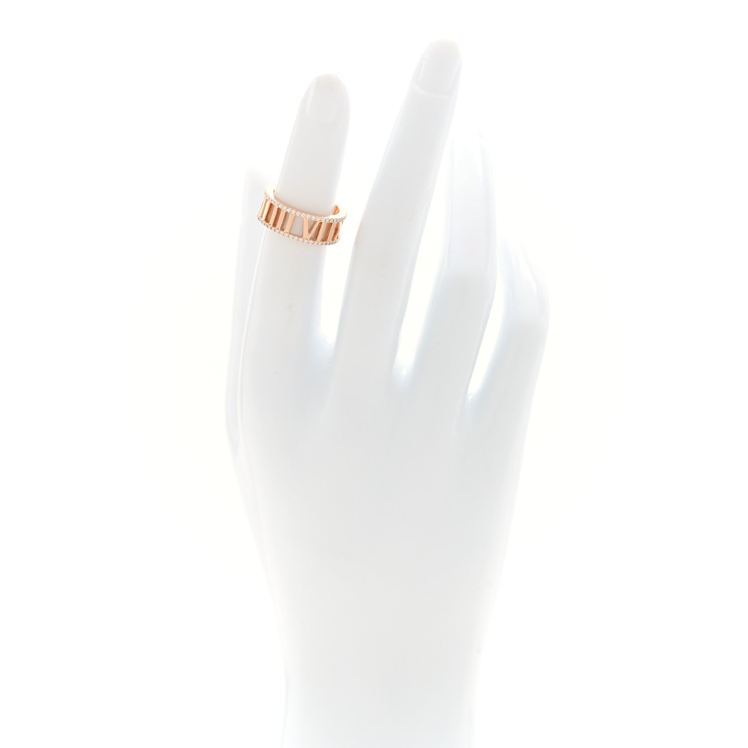 Tiffany 18K Rose Gold Diamond Atlas Open Pave Ring 47 4 2 of 4